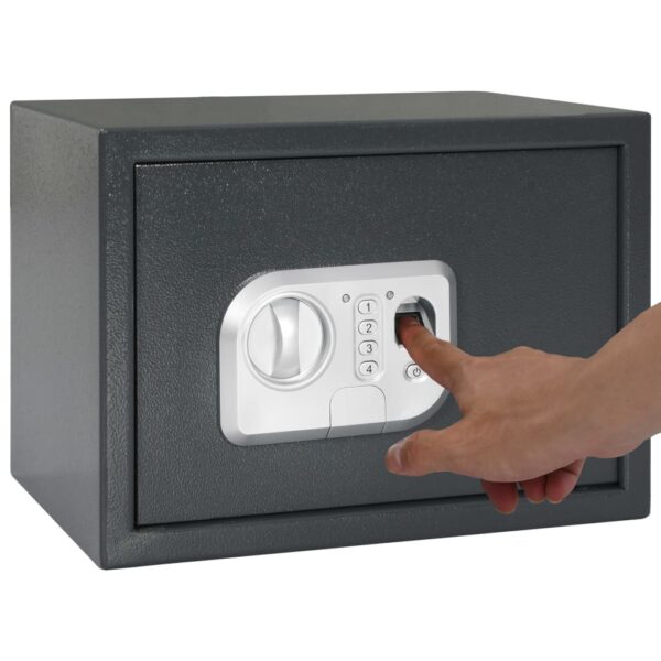 Buum24 digitaalne seif sõrmejäljelugejaga, tumehall, 35 x 25 x 25 cm