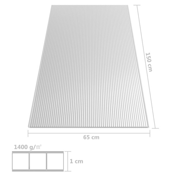 Buum24 polükarbonaadi lehed 2 tk, 10 mm, 150 x 65 cm