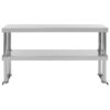 Köögi Töötasapind Riiuliga, 120X60X150 Cm, Roostevaba Teras - Image 9