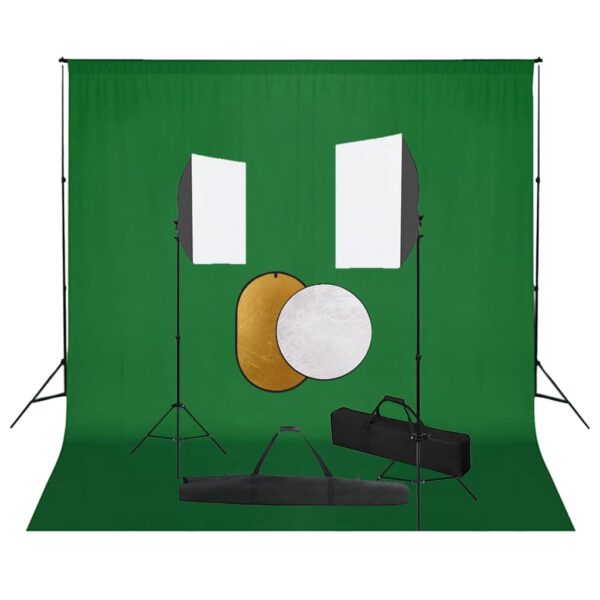 Fotostuudiokomplekt Valgustuse, Taustapildi Ja Reflektoriga - Image 12