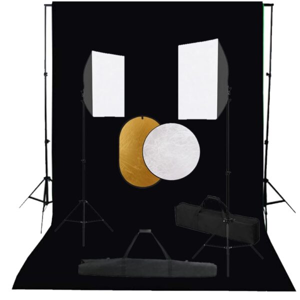 Fotostuudiokomplekt Valgustuse, Taustapildi Ja Reflektoriga - Image 9