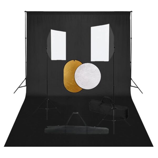 Fotostuudiokomplekt Valgustuse, Taustapildi Ja Reflektoriga - Image 14