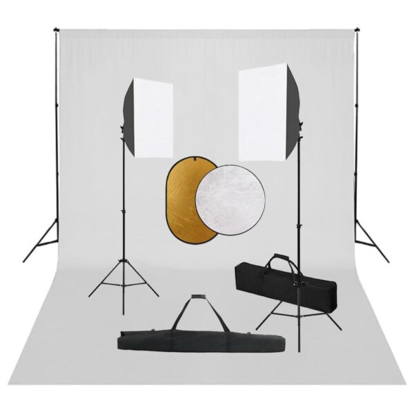 Fotostuudiokomplekt Valgustuse, Taustapildi Ja Reflektoriga - Image 11