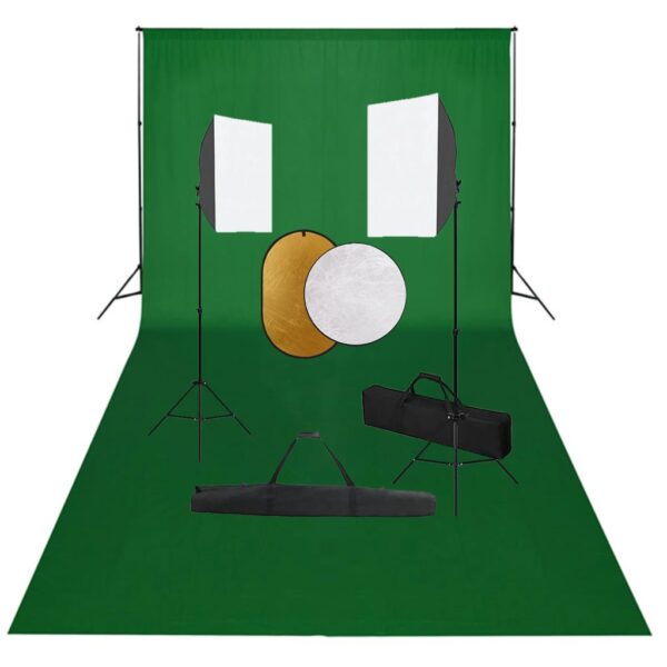 Fotostuudiokomplekt Valgustuse, Taustapildi Ja Reflektoriga - Image 15