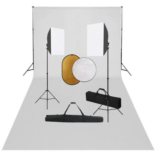 Fotostuudiokomplekt Valgustuse, Taustapildi Ja Reflektoriga - Image 10