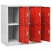 Lukustatav Hoiukapp, , 90X45X92,5 Cm, Teras Helehall Ja Punane - Image 5