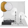 Fotostuudiokomplekt Valgustuse, Taustapildi Ja Reflektoriga - Image 13