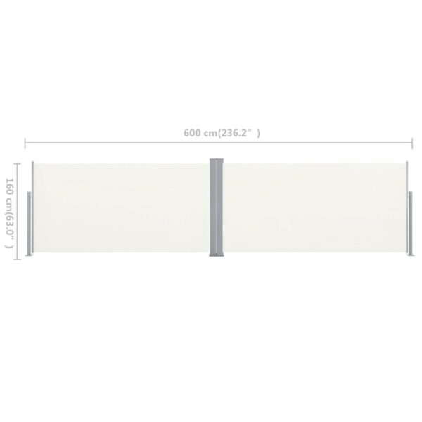Lahtitõmmatav Küljesein 160 X 600 Cm, Kreemjas Valge - Image 10