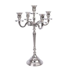 Küünlajalg hõbedane 28X28X40CM. ✨Viimane laos!