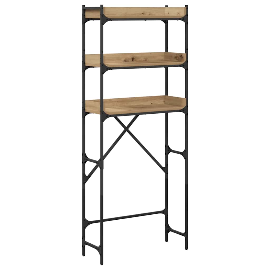 Pesumasina Riiul Riiuliga Käsitööpuu 67 X 25 X 163 Cm Tehispuit - Image 2