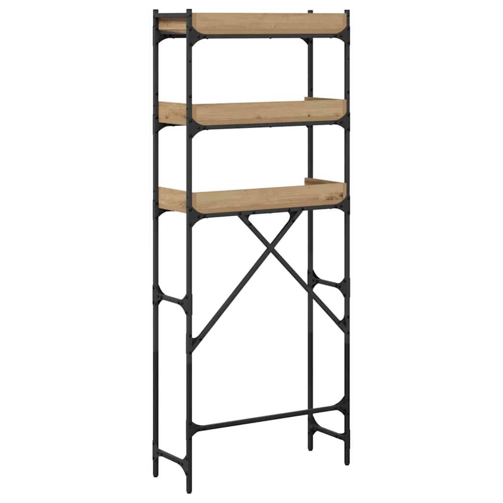 Pesumasina Riiul Riiuliga Käsitööpuu 67 X 25 X 163 Cm Tehispuit - Image 7