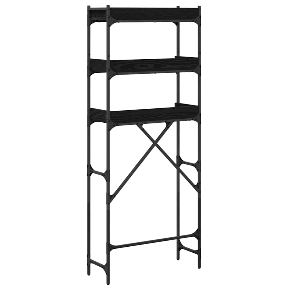 Pesumasina Riiul Riiuliga Must 0Ak 67 X 25 X 163 Cm Tehispuit - Image 7