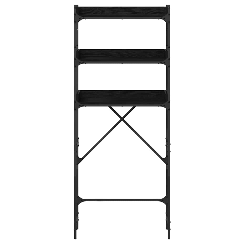 Pesumasina Riiul Riiuliga Must 0Ak 67 X 25 X 163 Cm Tehispuit - Image 5