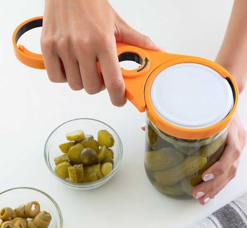 Väga mugav ja praktiline avamaks purke, pudeleid ja konservikarpe kiiresti ja lihtsalt ning pingutustevabalt. Üksik mitmete funktsioonidega tarvik, mis aitab kö