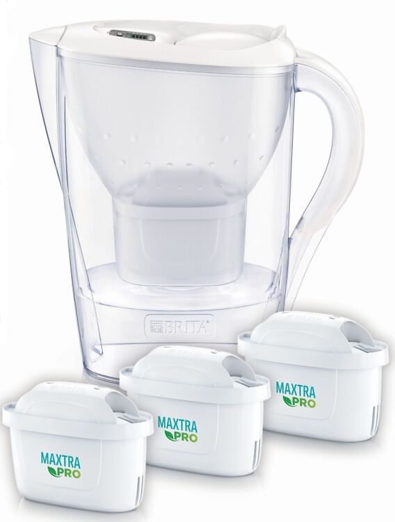 VEEFILTERKANN BRITA MARELLA 2,4L VALGE +3 MXPRO FILTRIT
