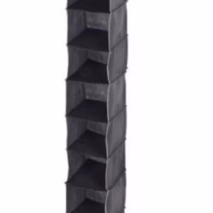 10 riiuliga jalatsite organiseerija mõõtudega 30 × 15 × 120 cm.