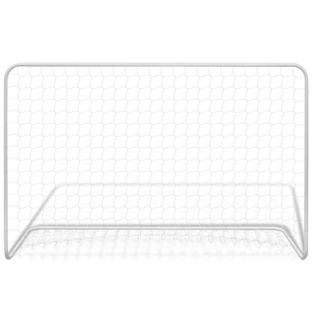 Jalgpallivärav võrguga 182 × 61 × 122 cm – terasraam - Image 2