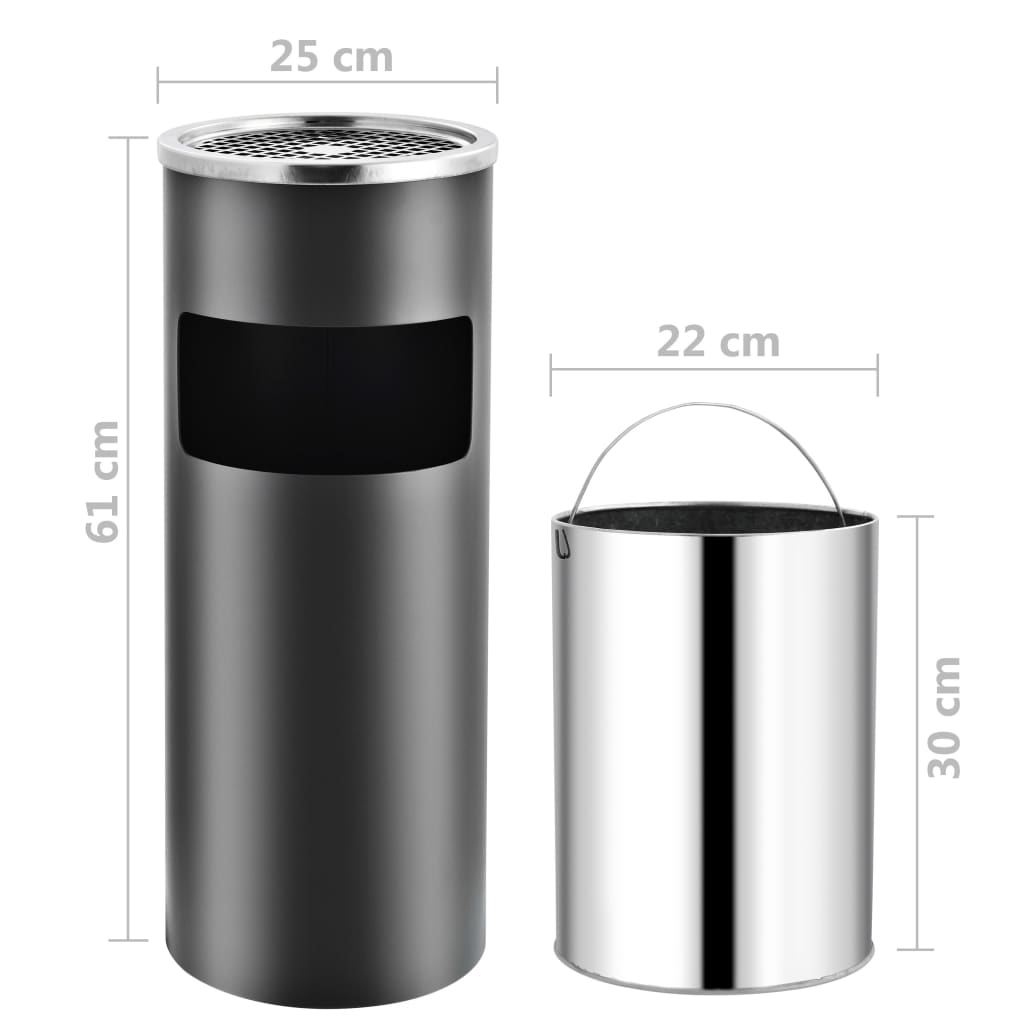 Tuhatoosiga prügikast 30 l – terasest - Pilt 6