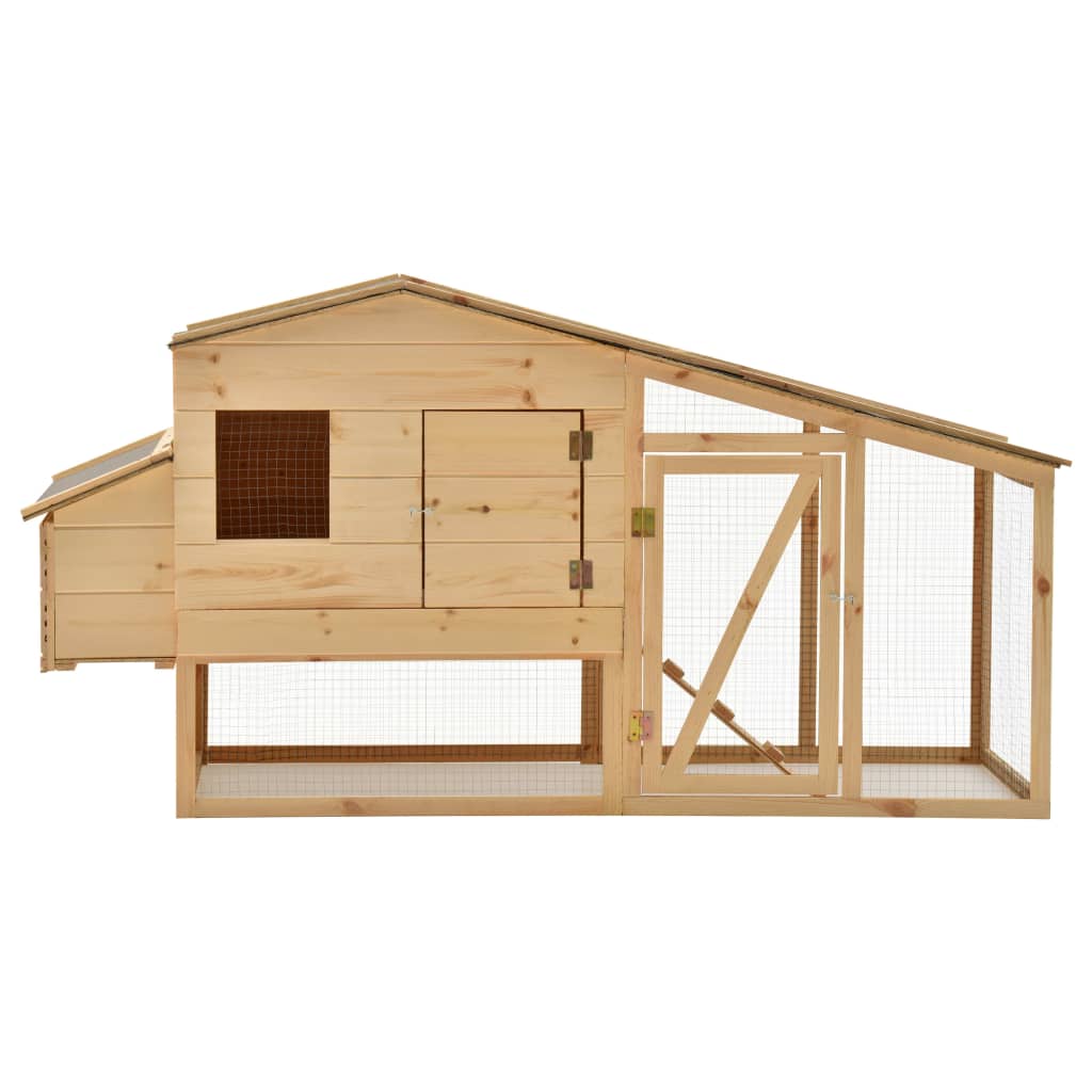 Puidust kanakuut munakasti ja aedikuga 178 × 67 × 92 cm - Image 3