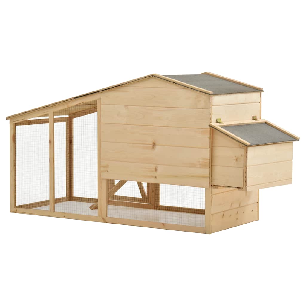 Puidust kanakuut munakasti ja aedikuga 178 × 67 × 92 cm - Image 4