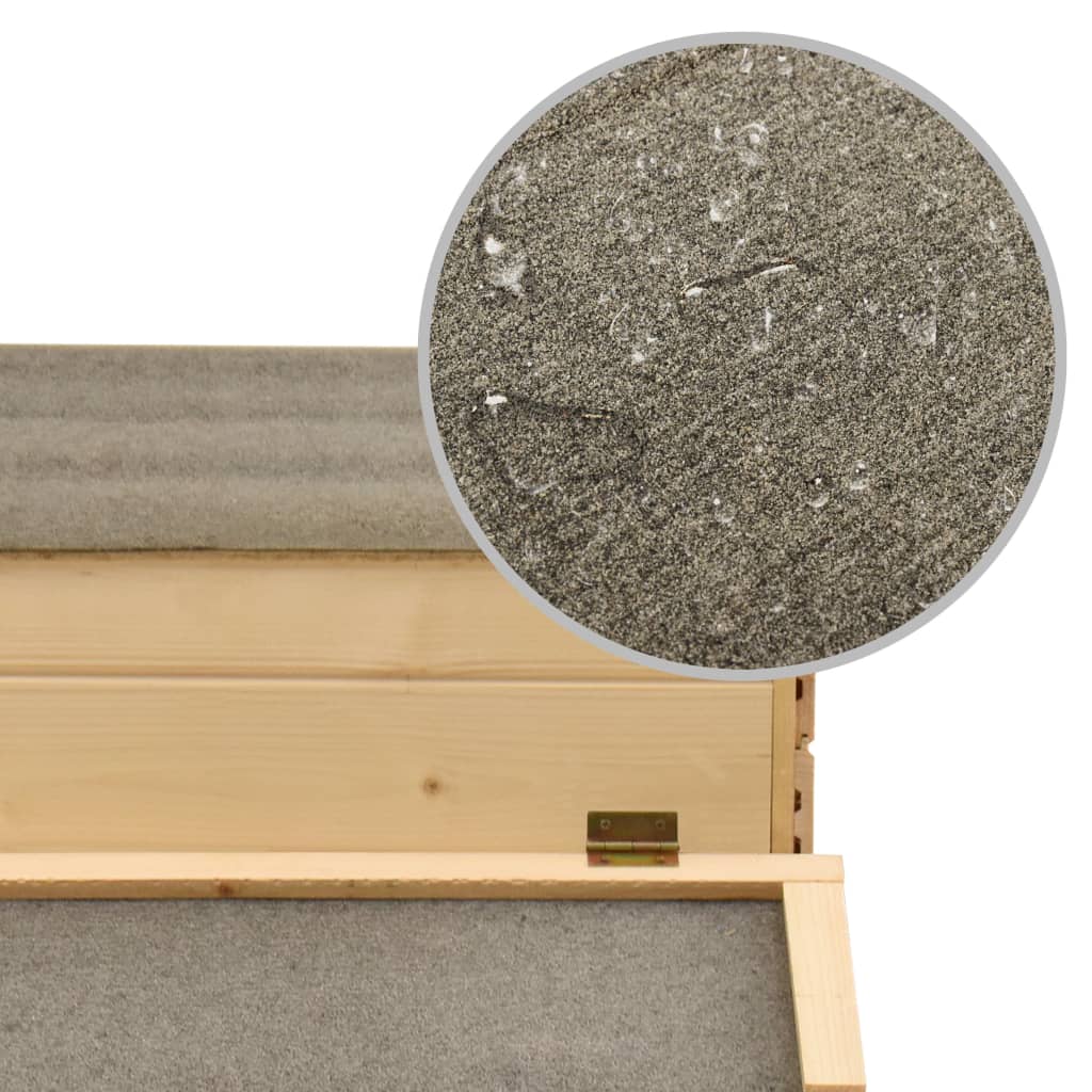 Puidust kanakuut munakasti ja aedikuga 178 × 67 × 92 cm - Image 5