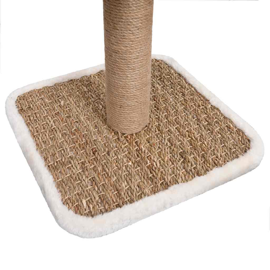 Tunneli ja mänguasjaga kassimaja 56 cm – mererohust kraapimispuu kassidele - Image 6