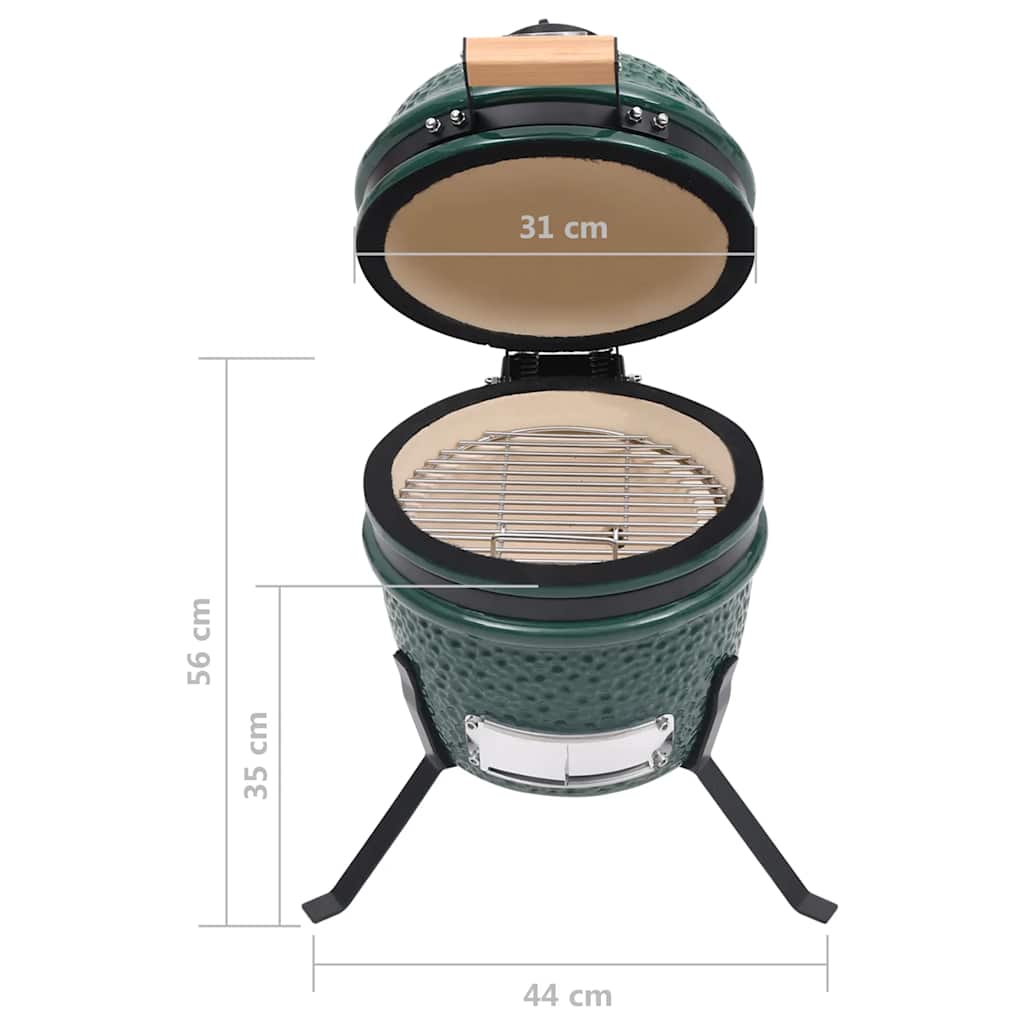 Kaks Ühes Kamado Grill-Suitsuahi keraamiline 56 cm, - Image 12