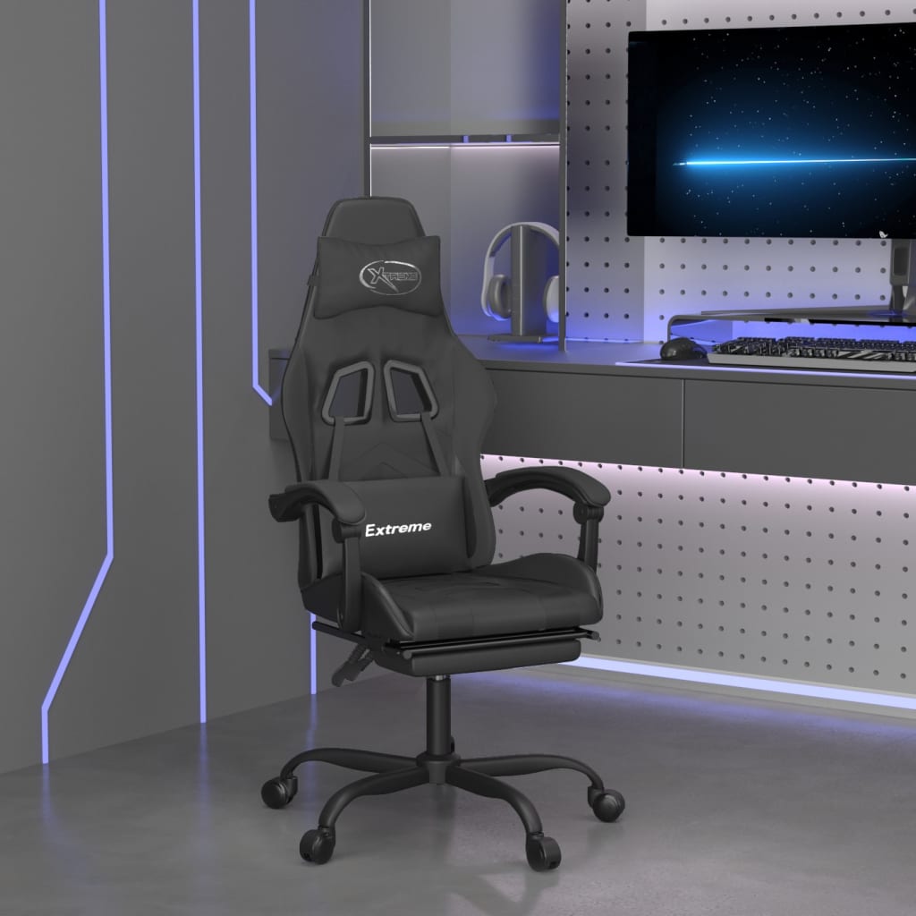 Pööratav mänguritool kunstnahast – reguleeritav seljatugi ja padjad - Image 21