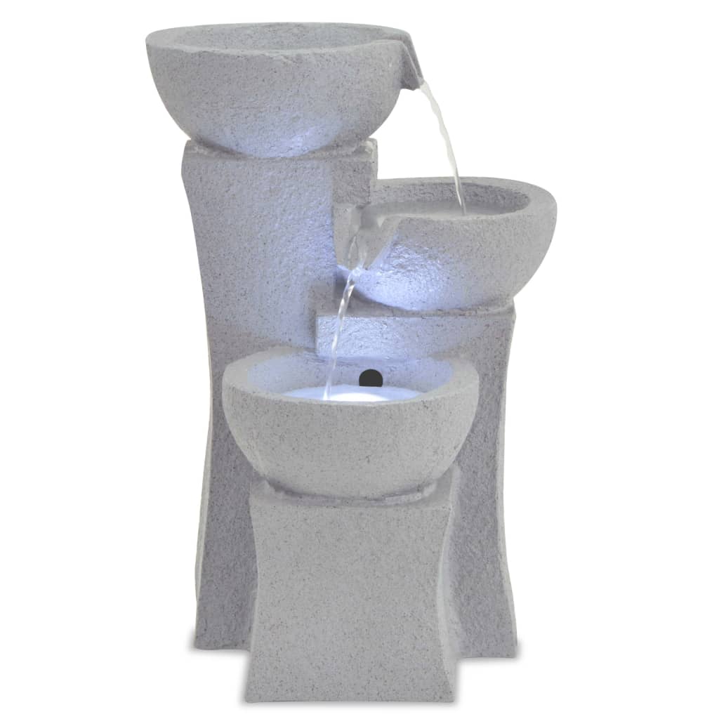 LED-valgustusega toapurskkaev 39,5 cm, hall - Pilt 2