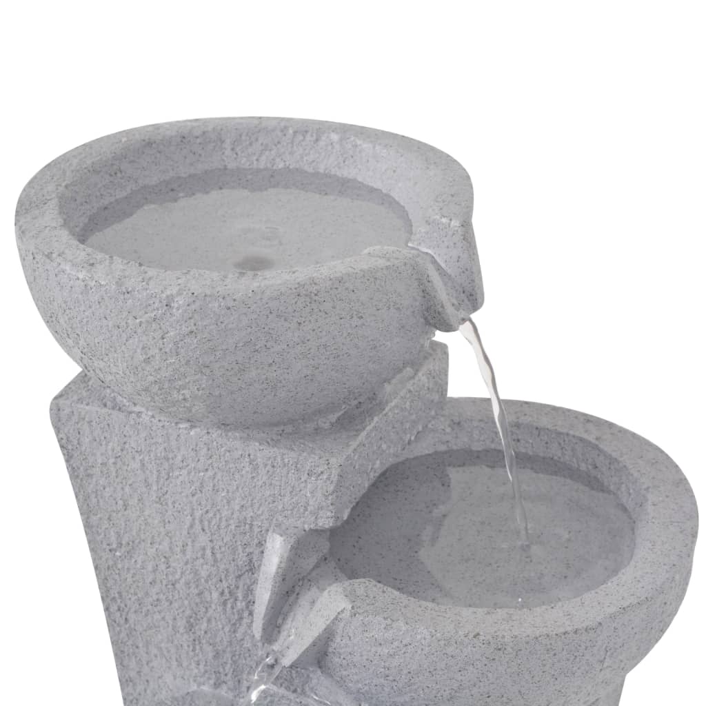 LED-valgustusega toapurskkaev 39,5 cm, hall - Pilt 4