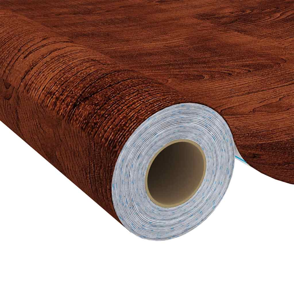 Iseliimuv mööblikile puiduimitatsiooniga, tume tamm, 500 × 90 cm - Pilt 4