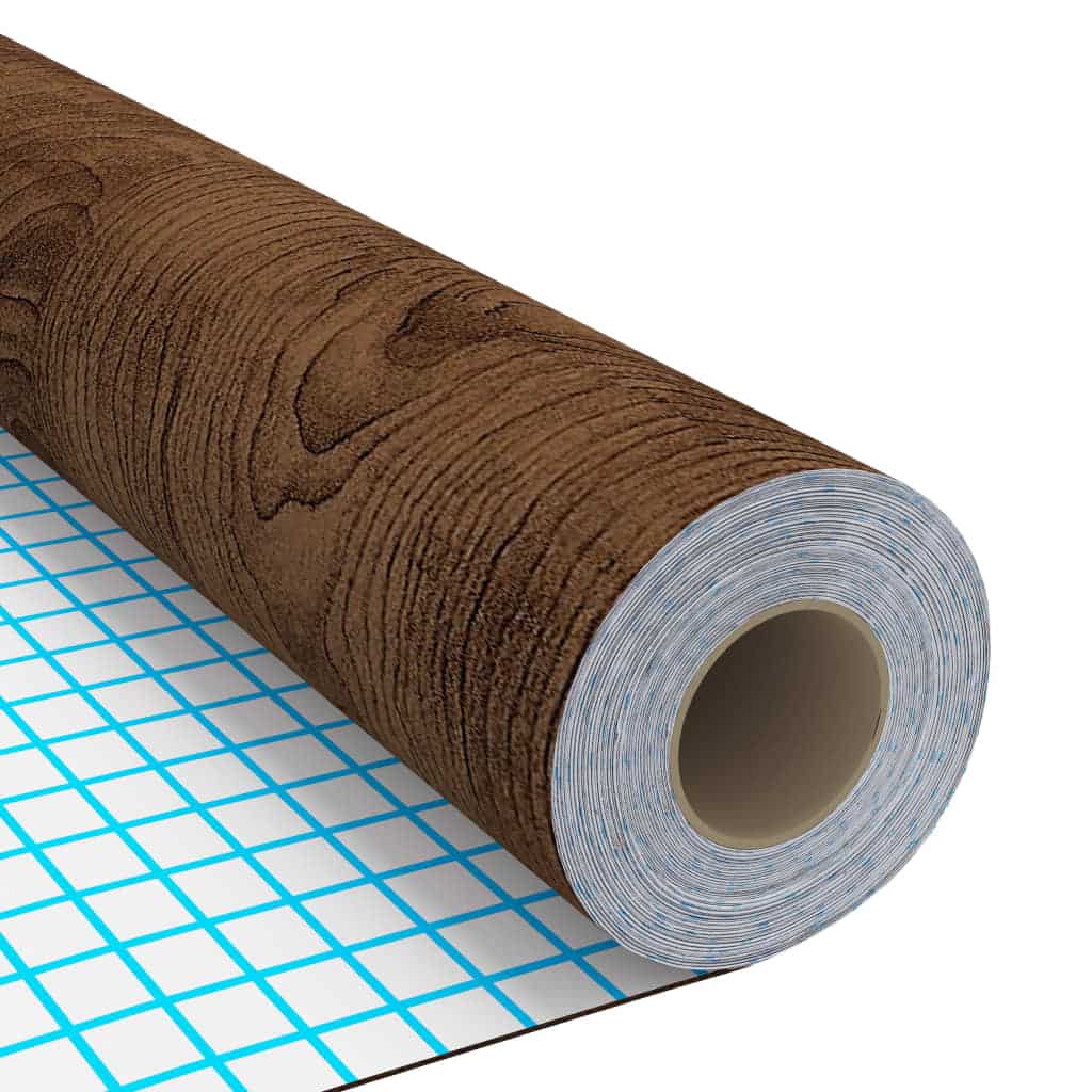 Iseliimuv mööblikile puiduimitatsiooniga, tume tamm, 500 × 90 cm - Pilt 5