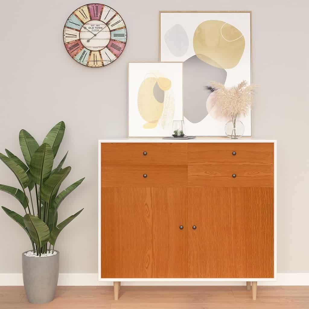 Iseliimuv mööblikile puiduimitatsiooniga, tamm, 500 × 90 cm - Pilt 3