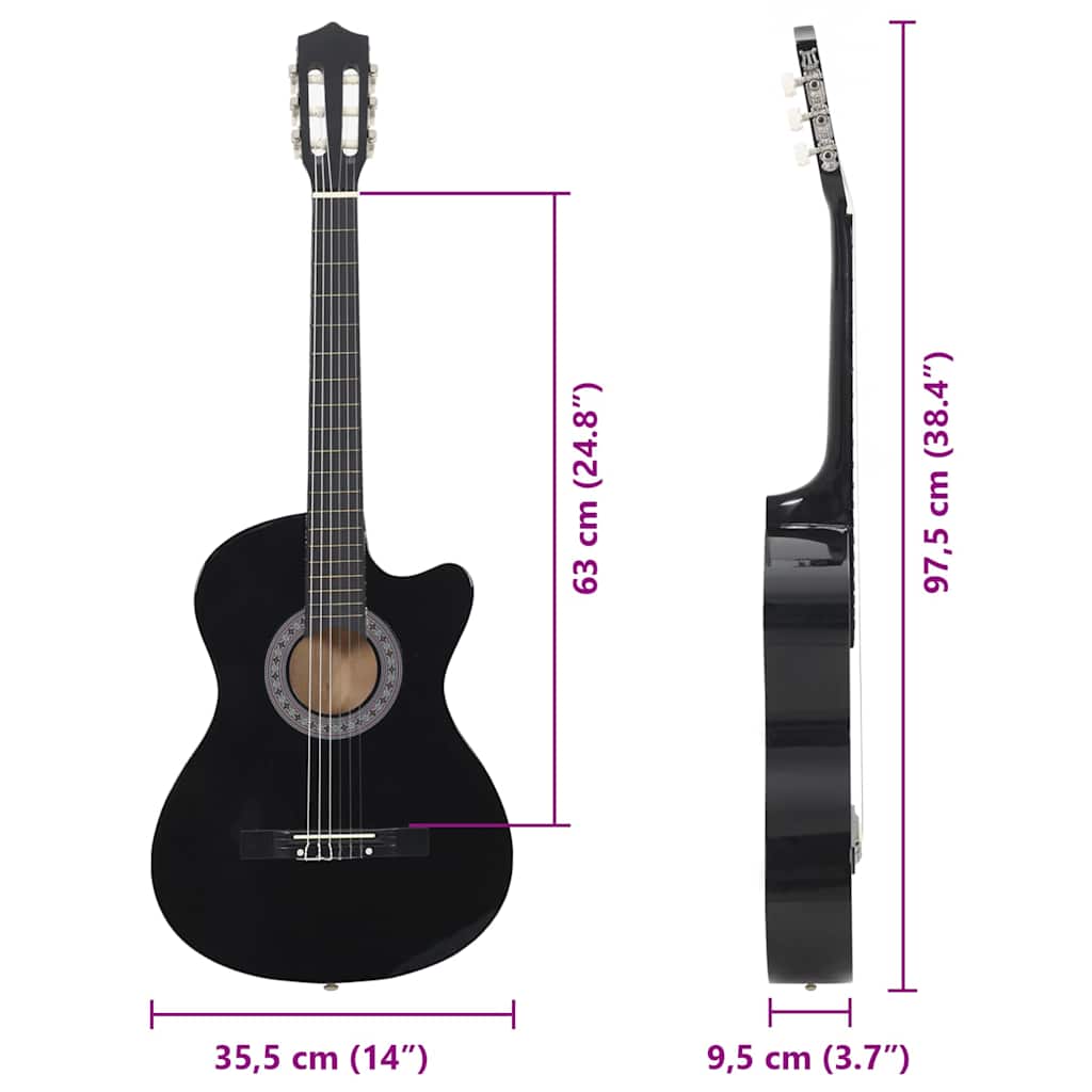 Western-kitarr 6 keelega, 38″ – erinevad värvid - Pilt 10