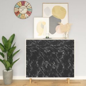 Iseliimuv mööblikile musta kivimustriga 500 × 90 cm