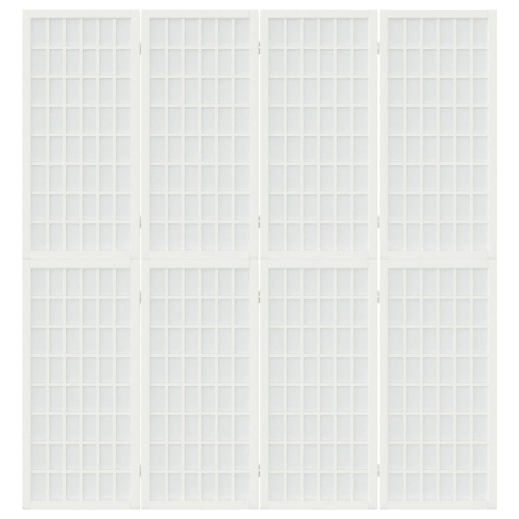 Kokkupandav 4-paneeliga Jaapani stiilis sirm 160 × 170 cm, valge - Pilt 3