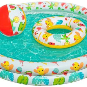 Bestway Beachtastic Play lastebassein 122 × 20 cm koos palli ja ujumisrõngaga
