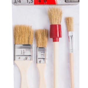 HARDY pintslikomplekt 4 tk lamedad ja ümarad pintslid